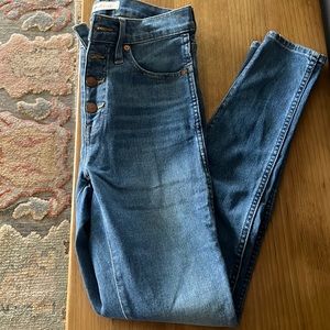 Madewell size 26 10” high rise skinny jeans